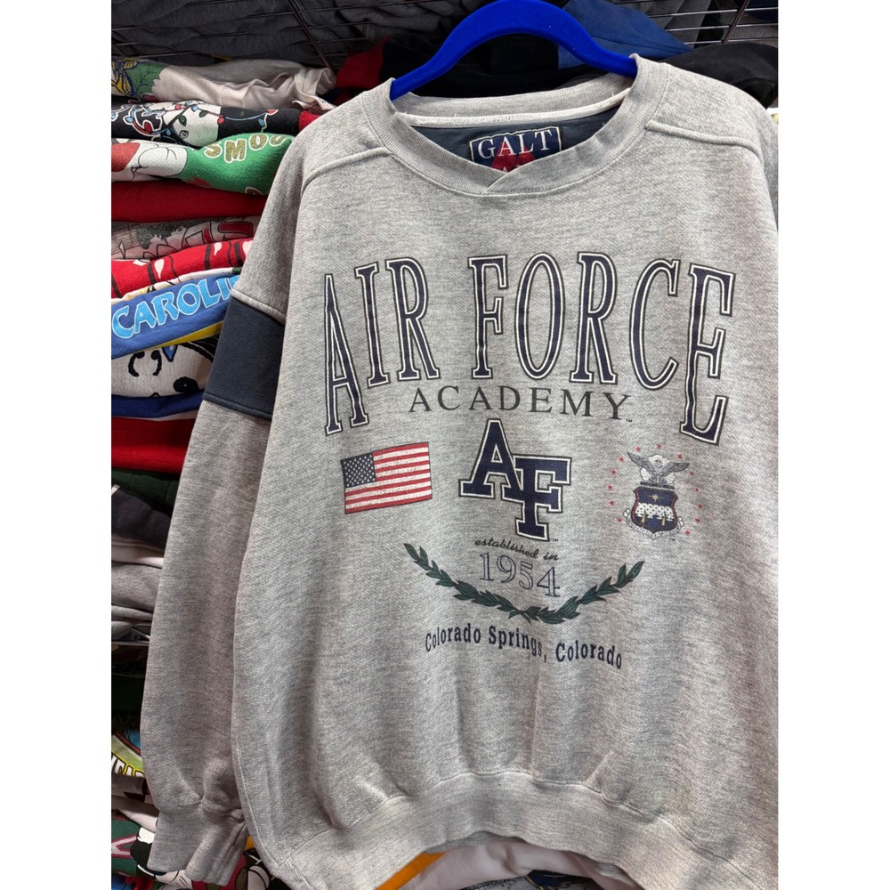 Galt Sand Air Force Academy Sweatshirt Mens Medium Gray Vintage Crewneck 1954
